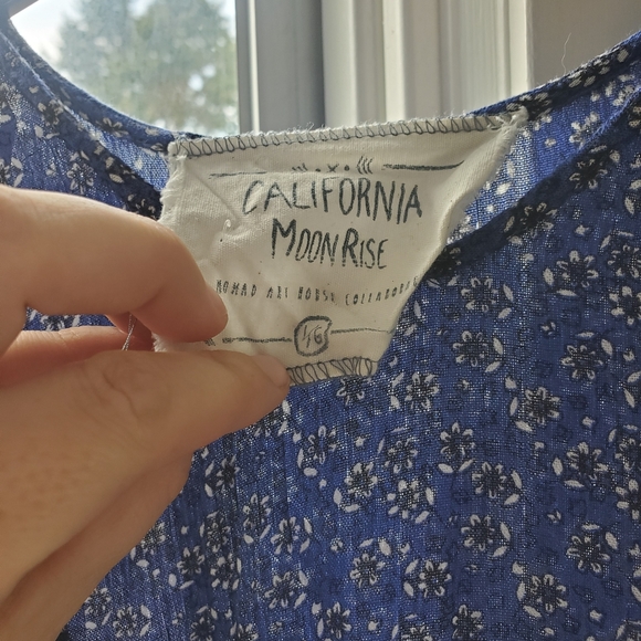 Floral Boho California Moonrise Dress Large - Picture 2 of 4